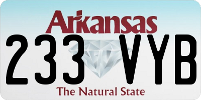 AR license plate 233VYB