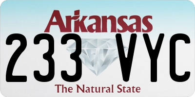 AR license plate 233VYC