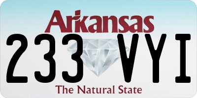 AR license plate 233VYI