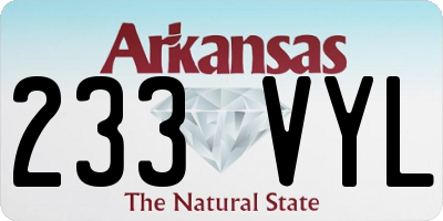 AR license plate 233VYL
