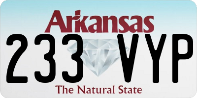 AR license plate 233VYP