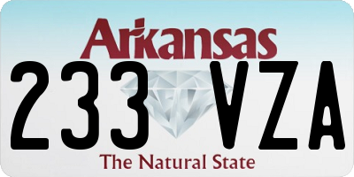 AR license plate 233VZA