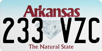 AR license plate 233VZC