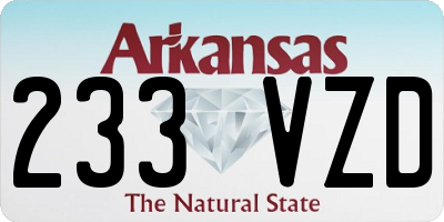 AR license plate 233VZD