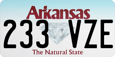AR license plate 233VZE