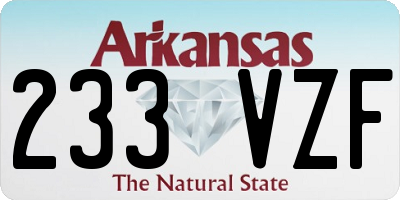AR license plate 233VZF