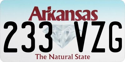 AR license plate 233VZG