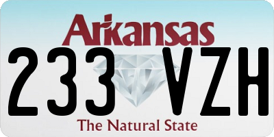 AR license plate 233VZH