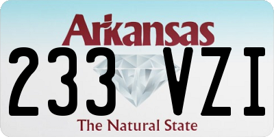 AR license plate 233VZI