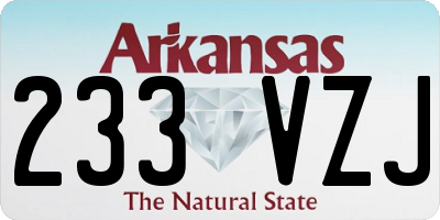 AR license plate 233VZJ