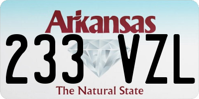 AR license plate 233VZL