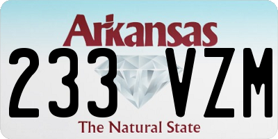 AR license plate 233VZM