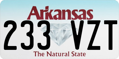 AR license plate 233VZT