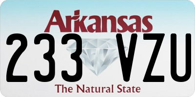 AR license plate 233VZU
