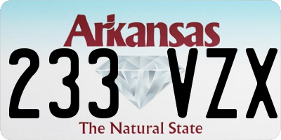 AR license plate 233VZX