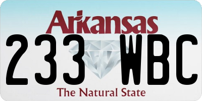 AR license plate 233WBC