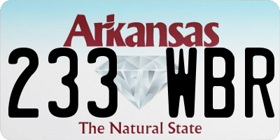 AR license plate 233WBR