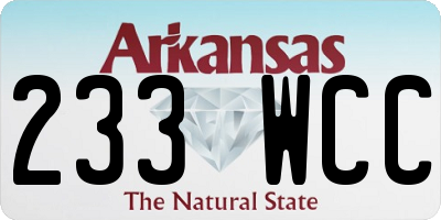 AR license plate 233WCC