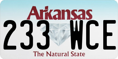 AR license plate 233WCE