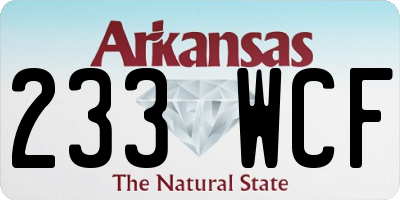 AR license plate 233WCF