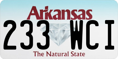 AR license plate 233WCI