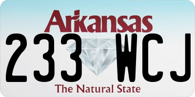 AR license plate 233WCJ