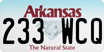AR license plate 233WCQ