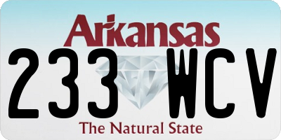 AR license plate 233WCV