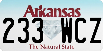 AR license plate 233WCZ