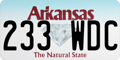AR license plate 233WDC