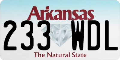 AR license plate 233WDL