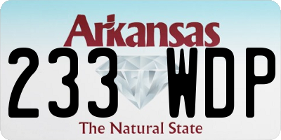 AR license plate 233WDP