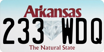 AR license plate 233WDQ