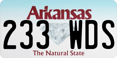 AR license plate 233WDS