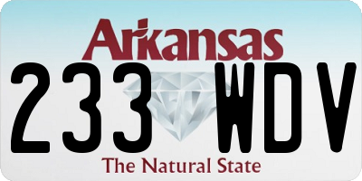 AR license plate 233WDV