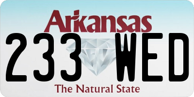 AR license plate 233WED
