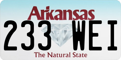 AR license plate 233WEI