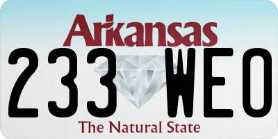 AR license plate 233WEO