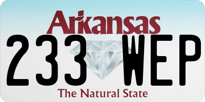 AR license plate 233WEP