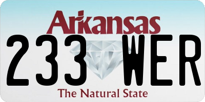 AR license plate 233WER