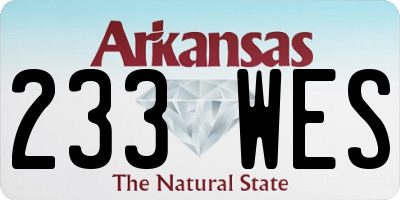AR license plate 233WES
