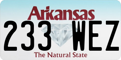 AR license plate 233WEZ