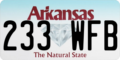 AR license plate 233WFB