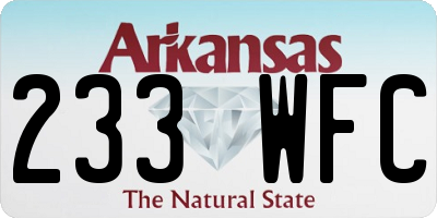 AR license plate 233WFC