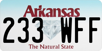 AR license plate 233WFF
