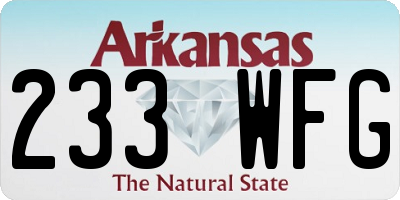 AR license plate 233WFG