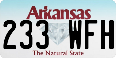 AR license plate 233WFH