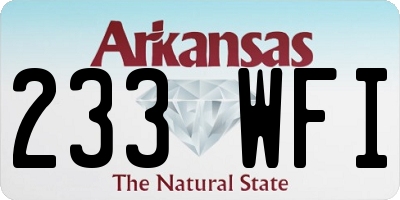 AR license plate 233WFI