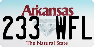 AR license plate 233WFL