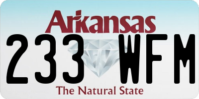 AR license plate 233WFM